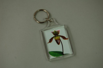 Orchideen-Schlüsselanhänger "Paphiopedilum"