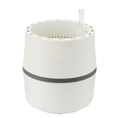AIRY Pot S (weiss-anthrazit) inkl. einem Beutel AIRY Base Substrat, Wassertank & Wasserstandsanzeiger